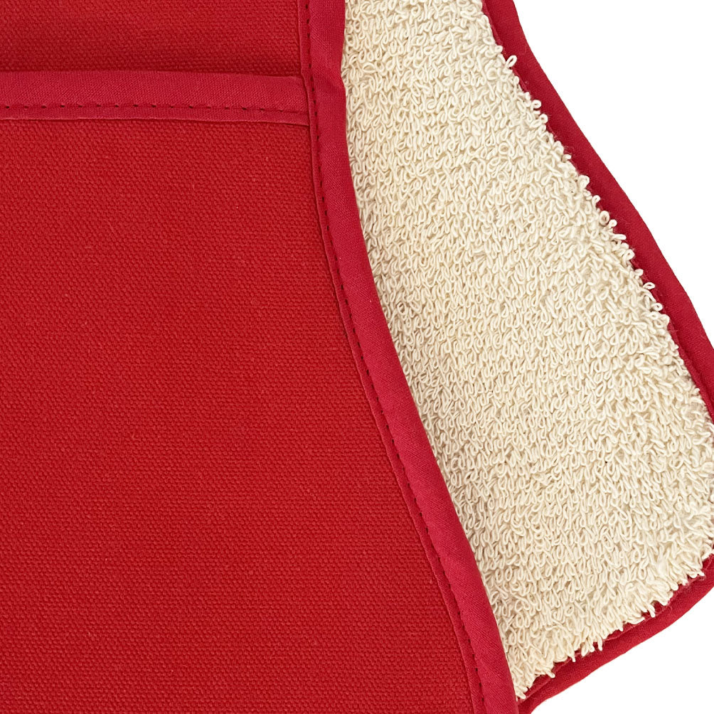 Double Oven Glove - The Chef Pad Shop - Red Pepper Plain Double Oven Glove