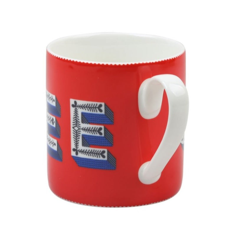 Mug - Asta Barrington - Asta Barrington "COFFEE" Fine Porcelain Mug in Red
