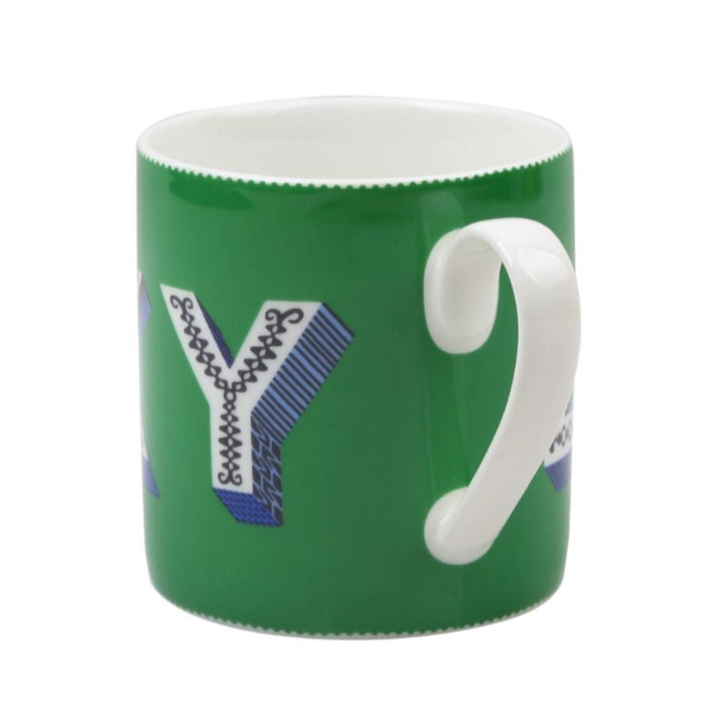 Mug - Asta Barrington - Asta Barrington "Lucky" Fine Porcelain Mug in Green