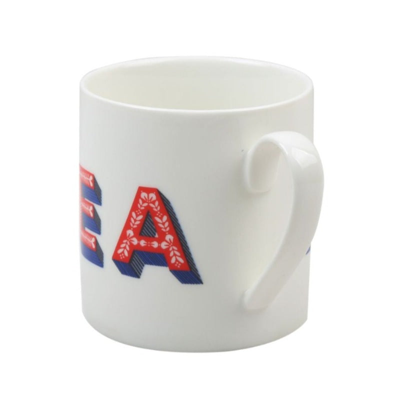 Mug - Asta Barrington - Asta Barrington "TEA" Fine Porcelain Mug in White