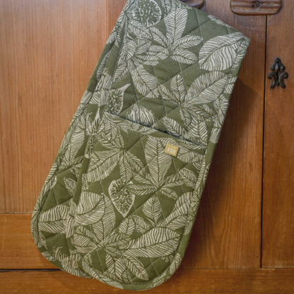 Raine & Humble - Recycled Double Oven Glove - Burnt Olive - Fig Tree