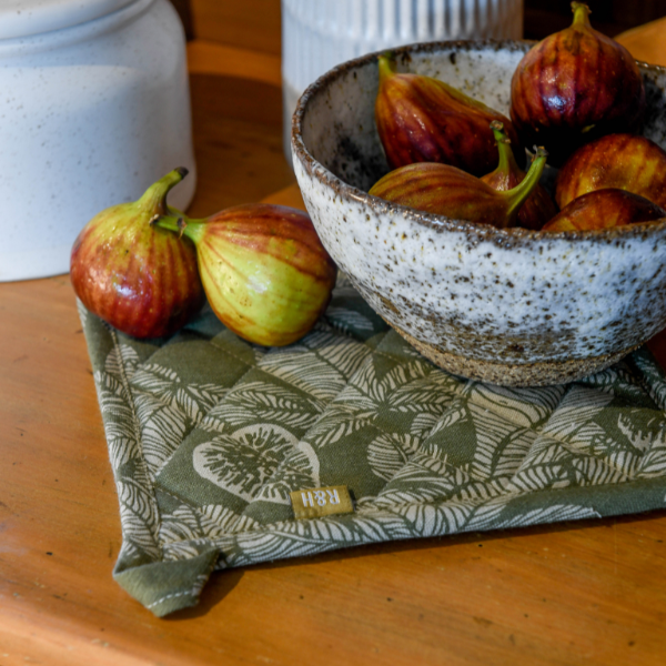 Pot Grab - Raine & Humble - Recycled Pot holder - Burnt Olive - Fig Tree