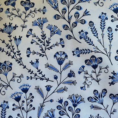 Chef Pad - Everhot - Asta Barrington - Asta Barrington Pale Blue Folk Flower Everhot Hob Covers (x-Small 32.5 cm)