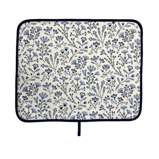 Chef Pad - Everhot - Asta Barrington - Asta Barrington Pale Blue Folk Flower Everhot Hob Covers (Medium 53.5 cm)