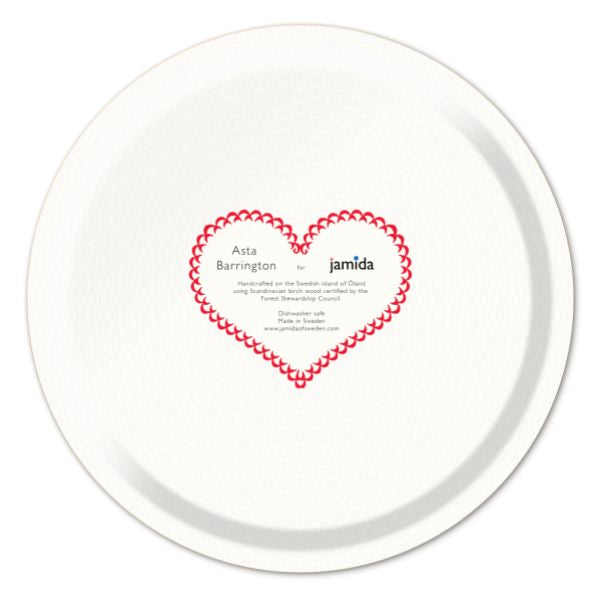 Red round serving clearance tray