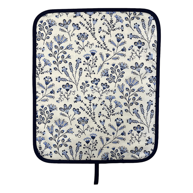 Chef Pad - Everhot - Asta Barrington - Asta Barrington Pale Blue Folk Flower Everhot Hob Covers (Small 38.5 cm)