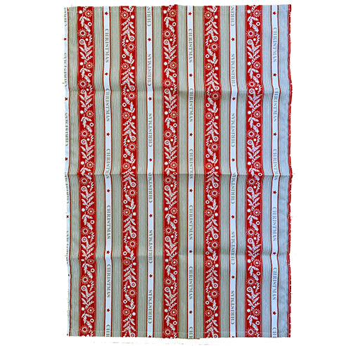 Tea Towel - Crisp and Dene - Crisp & Dene Christmas Stripe Tea Towel