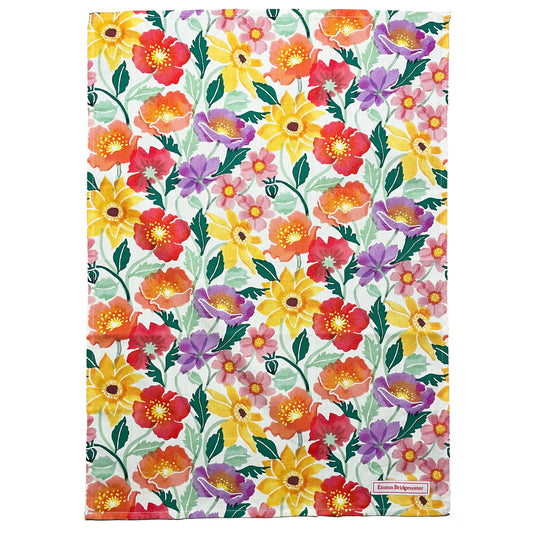 Emma Bridgewater - Poppies and Cosmos Flowers Tea Towel