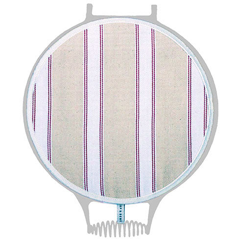 Chef Pad - Aga - Crisp and Dene - Pink Utility Stripe Hob Cover For Use With Aga Range Cookers