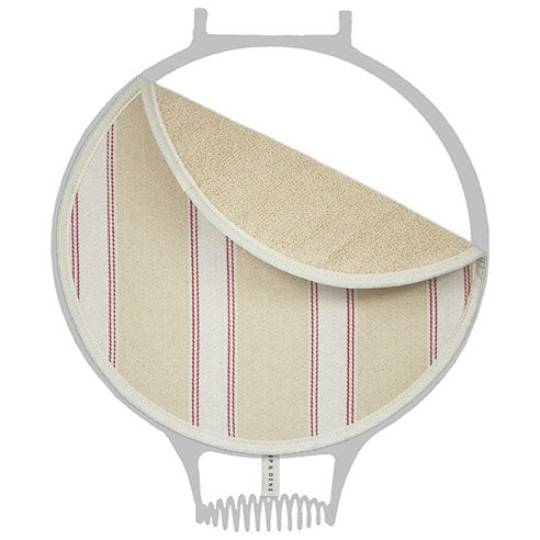 Chef Pad - Aga - Crisp and Dene - Pink Utility Stripe Hob Cover For Use With Aga Range Cookers