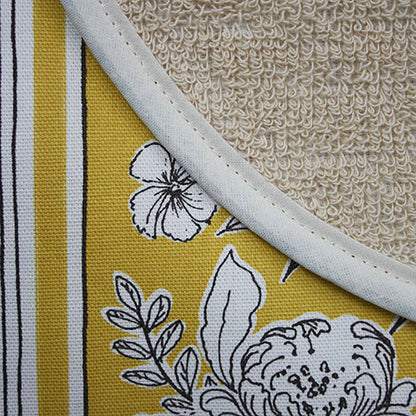 Chef Pad - Rayburn - Crisp and Dene - Yellow Vintage Floral Hob Cover For Use With Rayburn Range Cooker