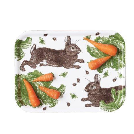 Serving Trays - Thornback & Peel - Thornback & Peel Rabbit & Cabbage Small Serving Tray (27 x 20 cm)