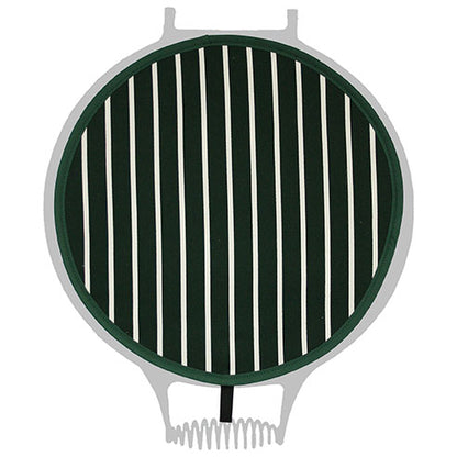 Chef Pad - Aga - The Chef Pad Shop - British Racing Green Butchers Stripe Chef Pad For Use With Agas