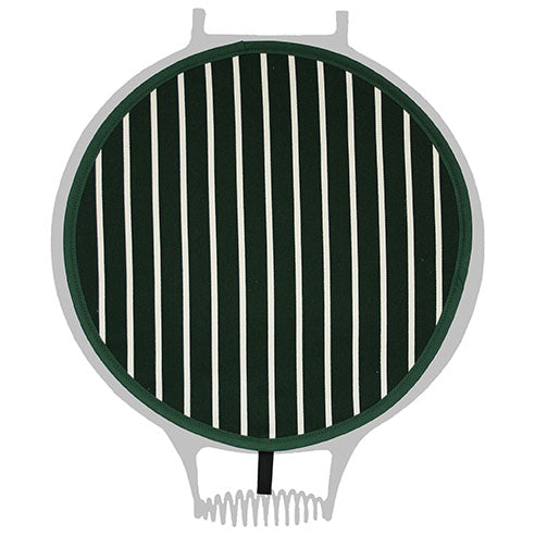 Chef Pad - Aga - The Chef Pad Shop - British Racing Green Butchers Stripe Chef Pad For Use With Agas