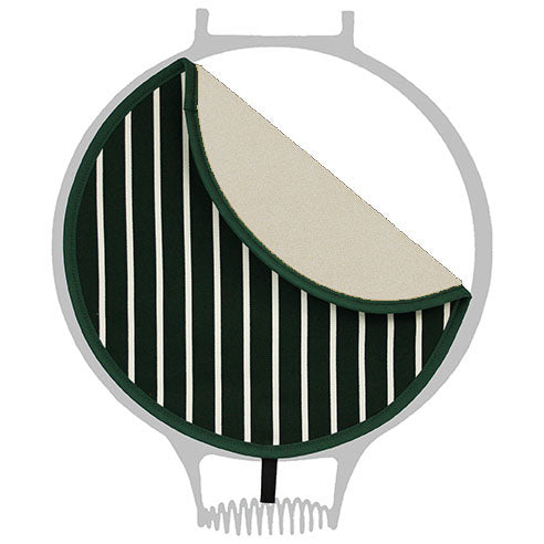 British Racing Green Butchers Stripe Chef Pad For Use With Agas