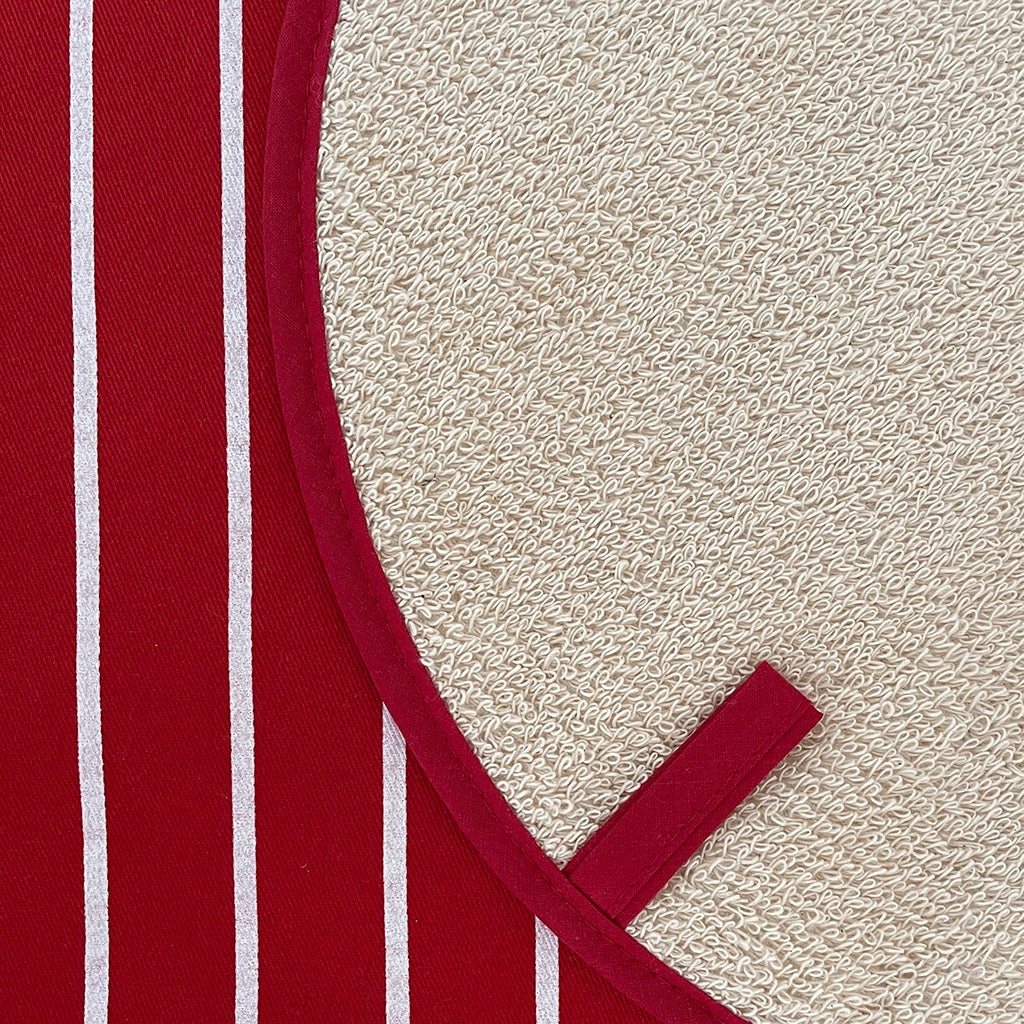 Chef Pad - Aga - The Chef Pad Shop - Red Butchers Stripe Chef Pad For Use With Agas