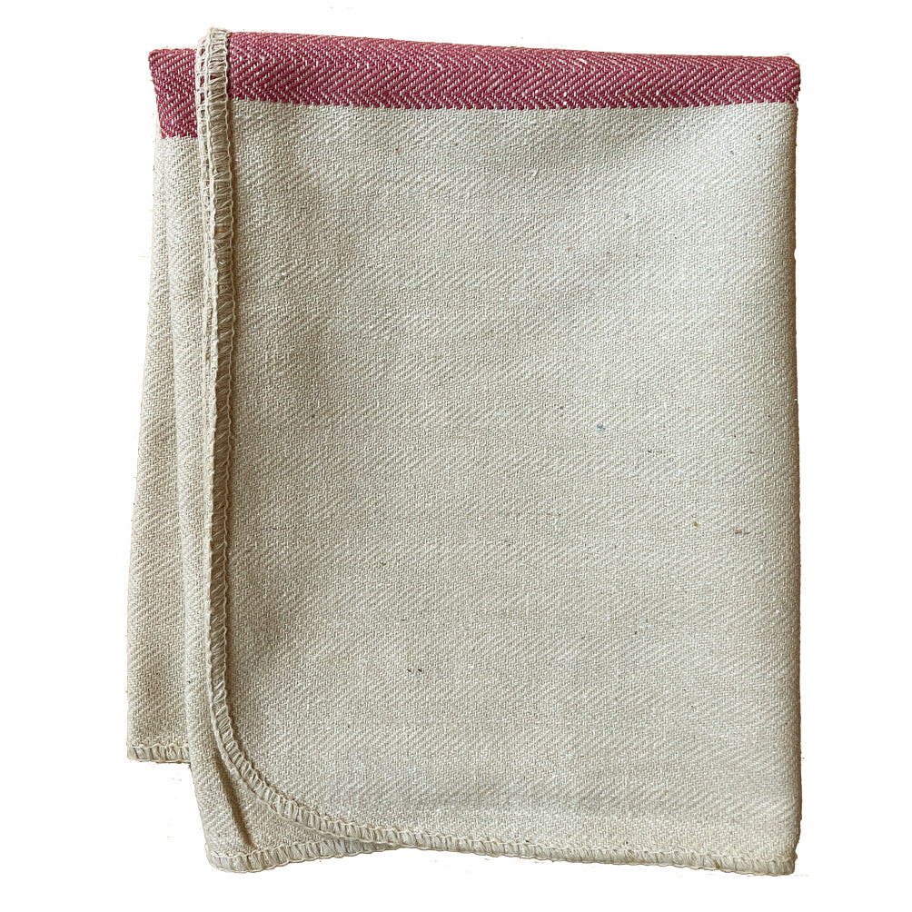 Tea Towel - Crisp and Dene - Crisp & Dene Pink Stripe Woven Herringbone Tea Towel