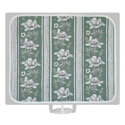 Chef Pad - Everhot - Crisp and Dene - Crisp & Dene Sage Vintage Floral Everhot Hob Covers (Large 58.5 cm)