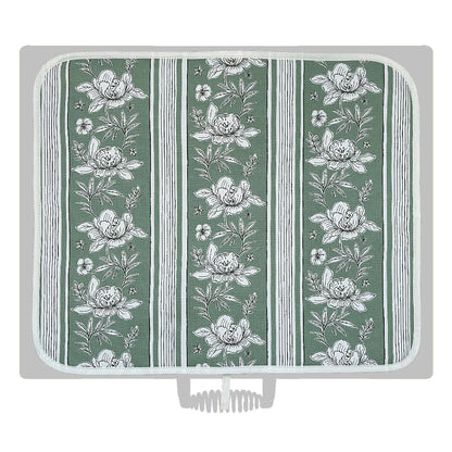 Chef Pad - Everhot - Crisp and Dene - Crisp & Dene Sage Vintage Floral Everhot Hob Cover (Medium 53.5 cm)