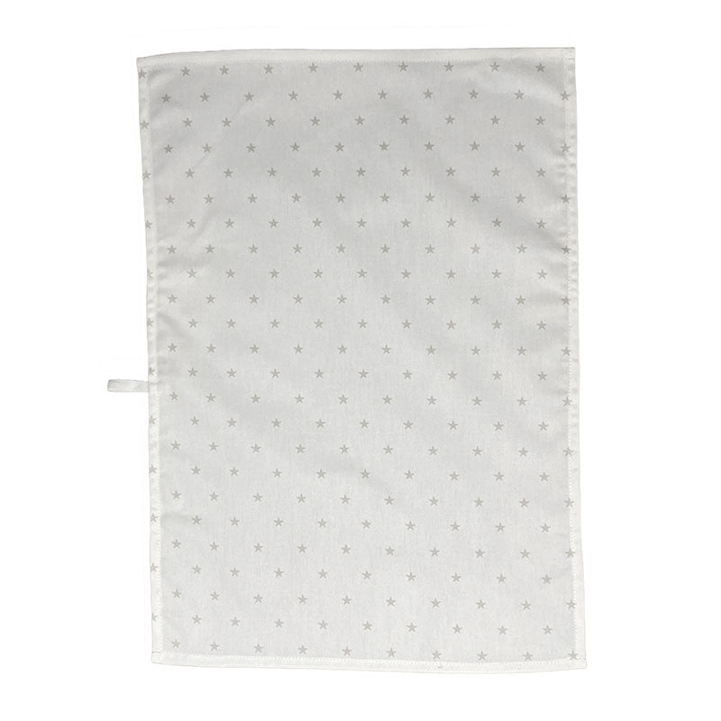 Tea Towel - Crisp and Dene - Crisp & Dene White Tea Towel with Grey Stars