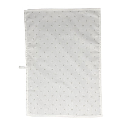 Tea Towel - Crisp and Dene - Crisp & Dene White Tea Towel with Grey Stars